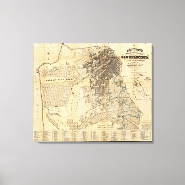 Toile Carte officielle du Guide de Bancroft de San Franc (Recto)