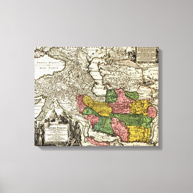 Toile Carte panoramique IranIran (Recto)