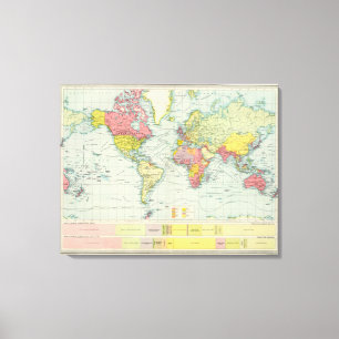 Toile Carte politique du monde