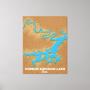 Toile Carte Possum Kingdom Texas