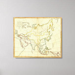 Toile Carte simple Asie