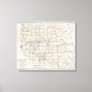 Toile Carte squelettique