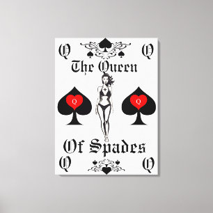 Toile Carte Tarot Queen of Spades Thunder_Cove
