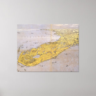 Toile Carte vintage de Floride (1861)