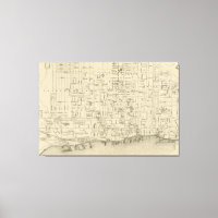 Carte vintage de Toronto Canada (1880)