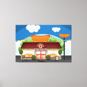 Toile Cartographie du restaurant Fast Food