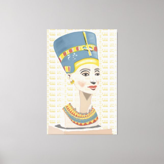 Toile Cartouche néfertiti et doré (Recto)