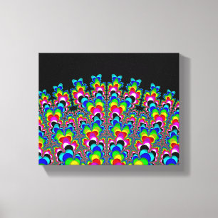Toile Cascade arc-en-ciel - Art fractal