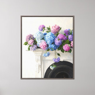 Toile Cascade d'hortensias