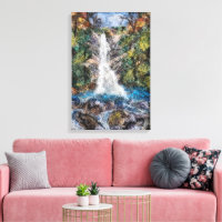 Cascades Aiguille de laine Felting Art Imprimer