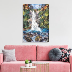 Toile Cascades Aiguille de laine Felting Art Imprimer