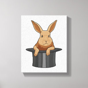 Toile Casquette magicien lapin