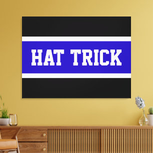 Toile CASQUETTE TRICK Royal Blue Black White Hockey Stri