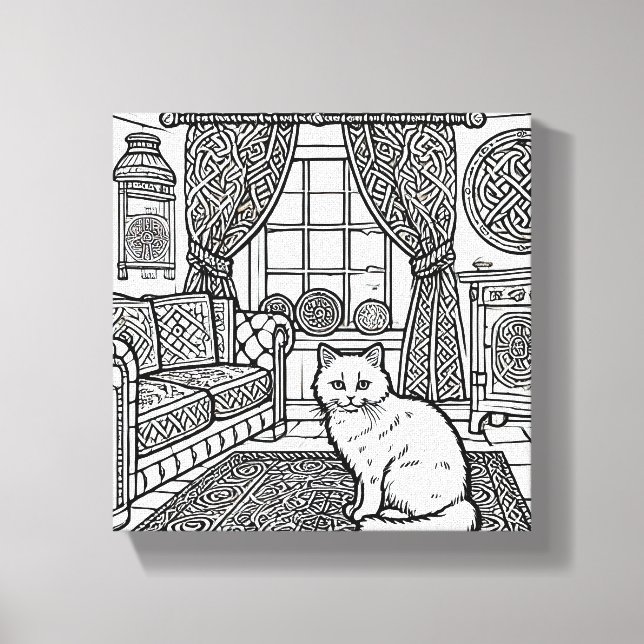 Toile Cat #8 gras et facile (Recto)