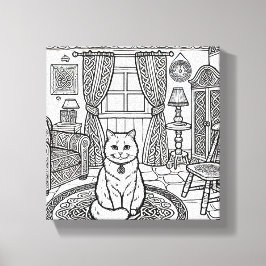 Toile Cat gras et facile #7