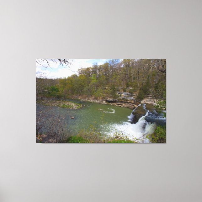 Toile Cataract Falls, Upper Falls, Indiana (Recto)