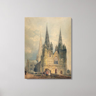 Toile Cathédrale de Lichfield, le Staffordshire, 1794