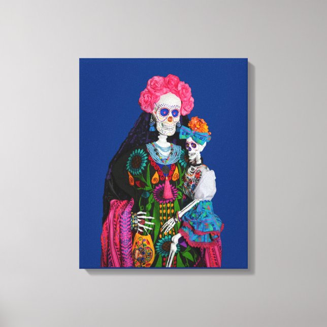 Toile Catrina and Calavera Child Sugar Skull (Recto)