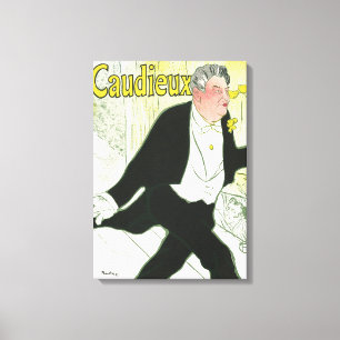 Toile Caudieux par Toulouse Lautrec, Art Nouveau ancien