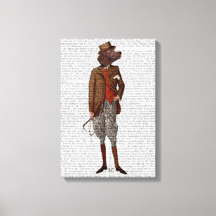 Toile Cavalier de poseur rouge complètement