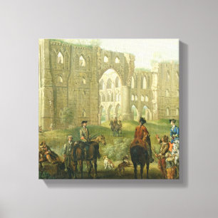 Toile Cavaliers faisant une pause par les ruines de