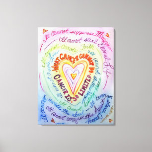 Toile Ce que le cancer ne peut pas faire Peinture cardia