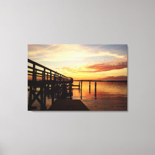 Toile Cedar Key Floride Sunset