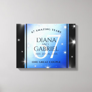 Toile Célébration de la 67e étoile de saphir de mariage