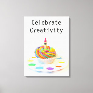 Toile Célébrer la créativité Cupcake