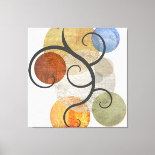Toile Cercles à motifs contemporains
