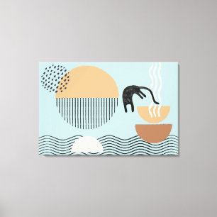 Toile Cercles Abstraits Cat 9 Canvas Imprimer