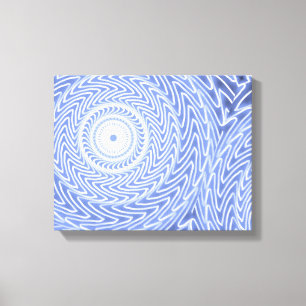 Toile Cercles bleus tourbillonner motif