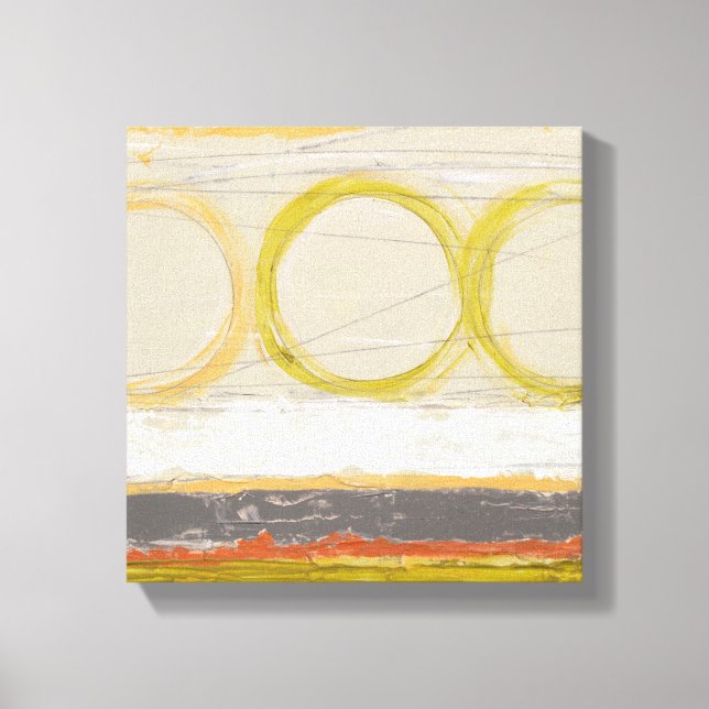 Toile Cercles jaunes et orange sur Arrière - plan multic (Recto)