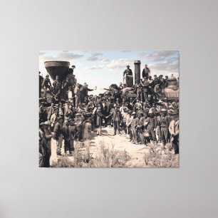 Toile Cérémonie du Golden Spike Railroad 1869