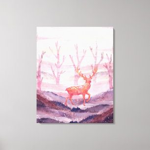 Toile Cerf dans la forêt