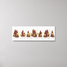 Toile Cerf d'hiver neigeux en forêt boisée