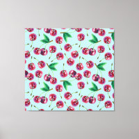 Cerises d'aquarelle modernes : Motif de baies jute