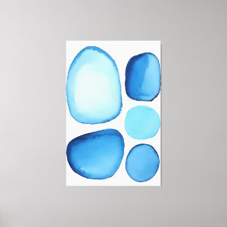 Toile Cerulean Blue Essence Abstrait