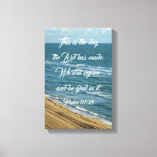 Toile C'est le chrétien de plage d'écriture sainte de