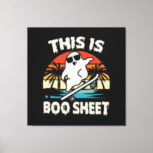 Toile c'est une feuille de boo halloween fantôme mignon 