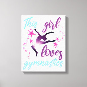 Toile Cette Fille Aime La Gymnastique Étoiles Leap