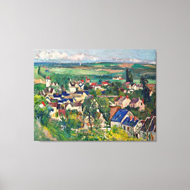 Toile Cezanne - Auvers, Vue panoramique, (Recto)