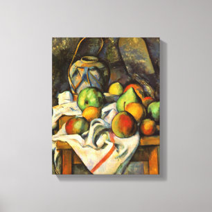 Toile Cezanne Vase Paille Art Vintage