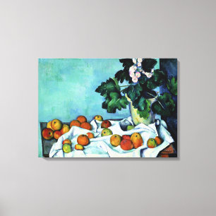 Toile Cezanne - Vie morte avec pommes et primeurs