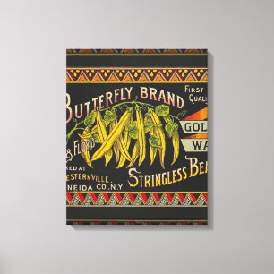 Toile Chaîne Étiquette de haricot Vegetable Pays