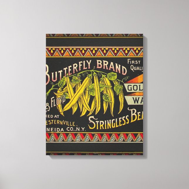 Toile Chaîne Étiquette de haricot Vegetable Pays (Recto)