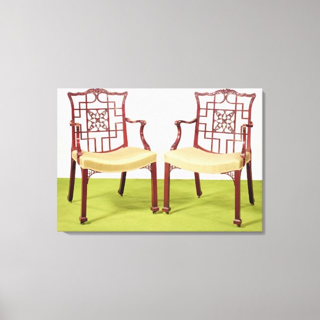 Toile Chaises en acajou Chippendale (Recto)