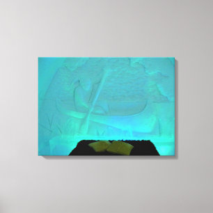 Toile Chambre de canot à l'Hôtel de Glace, Québec, Canad