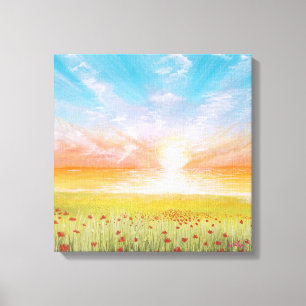 Toile Champ de Coquelicots