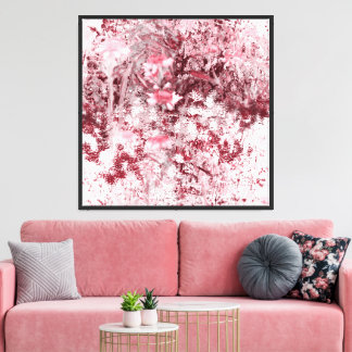 Toile Champ de fleurs sauvages Impressionnisme-Mauve